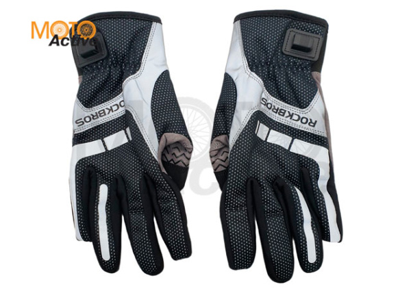 Перчатки зимние (с подогревом) Rockbros S173-1 Black/Gray